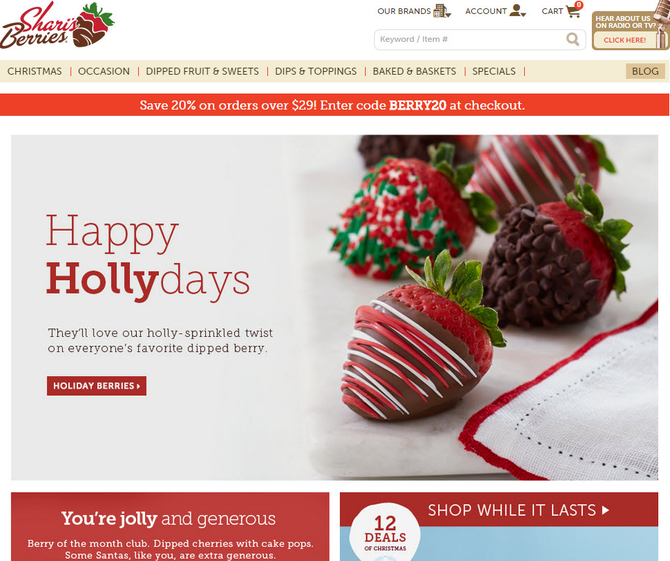 SHARI’S BERRIES 25% OFF TODAY – Present Ideas, Christmas Gifts – Most Popular -My Pillow, Gift Cards