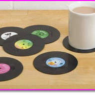 Retro Vinyl Record Coasters -Perfect Xmas Gift